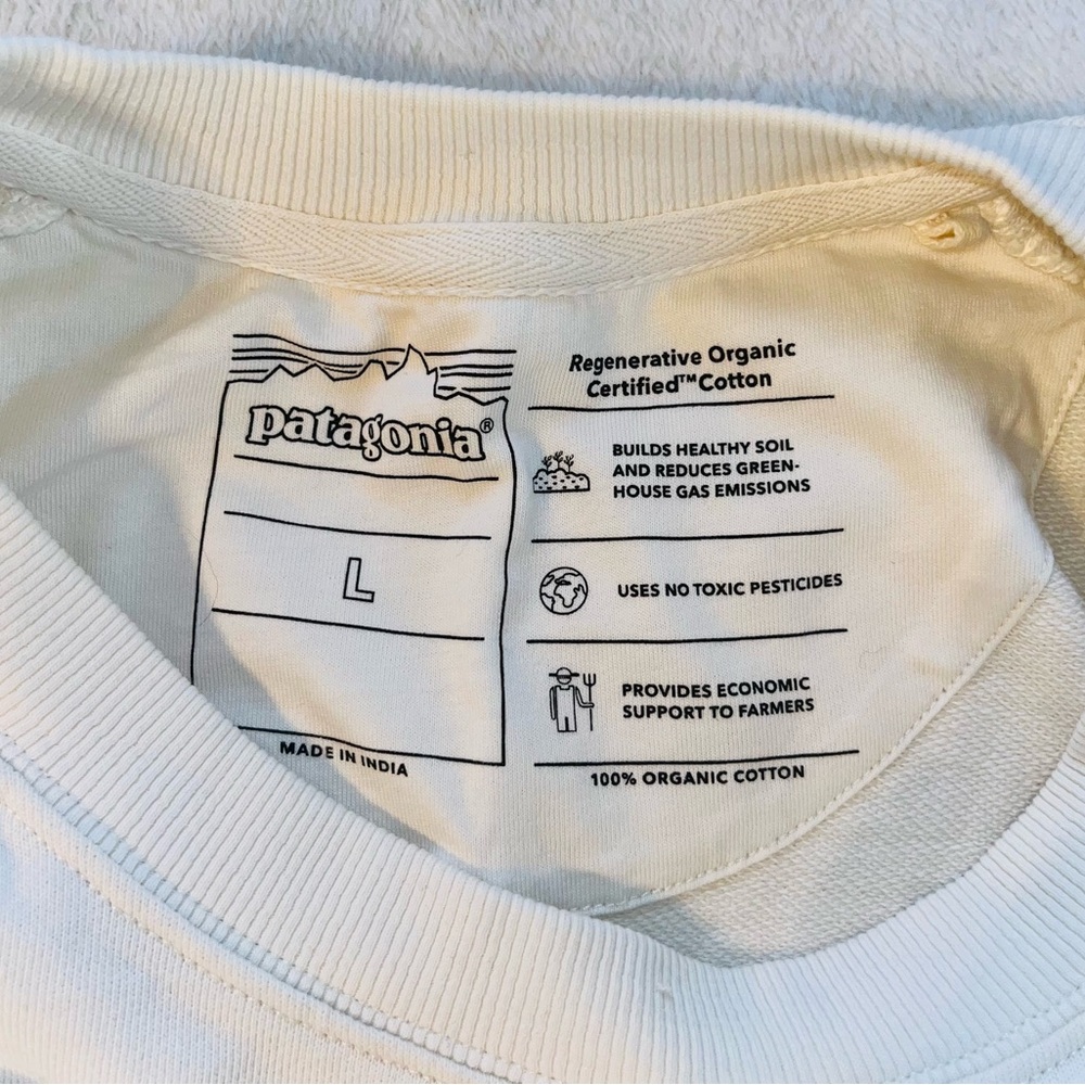 Patagonia Regenerative Organic Cotton Crewneck sz L - Picture 4 of 10